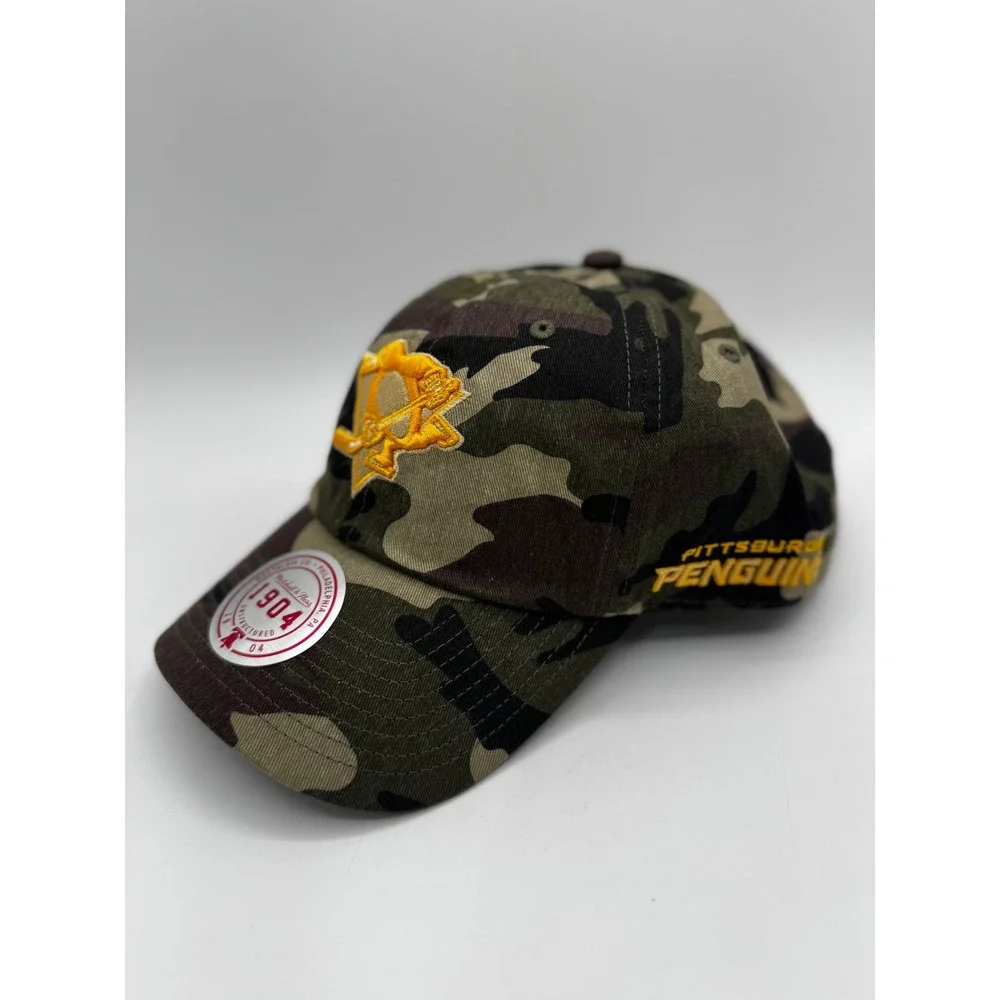 Mitchell & Ness Pittsburgh Penguins NHL Mens OSFA Camo Hat Strapback Hockey  Cap
